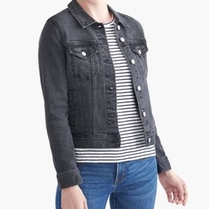 J. Crew Black Denim Jacket Size L